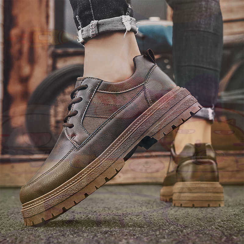 Dark Natural Leather Fashion T - Tech Office Wear Men ulasan dan harga