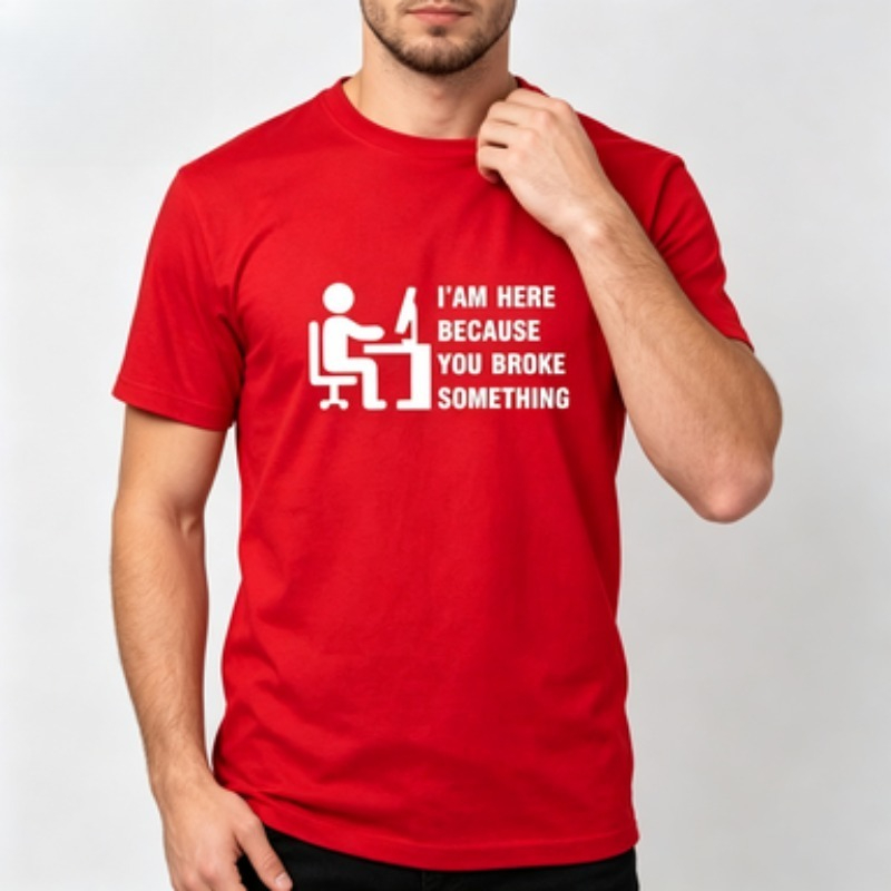 Soft Cotton Men T-shirt Tech S - Tech Office Wear Men ulasan dan harga