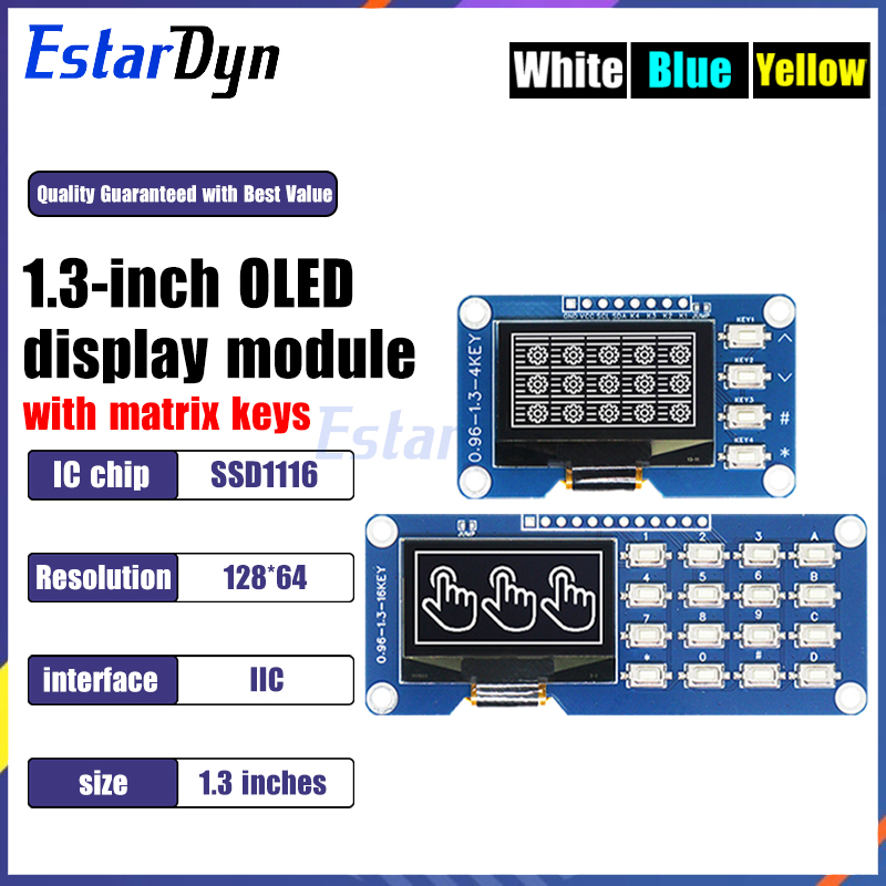 1.3 Inch OLED Display with 4x4 - Raspberry Pi Keyboard ulasan dan harga