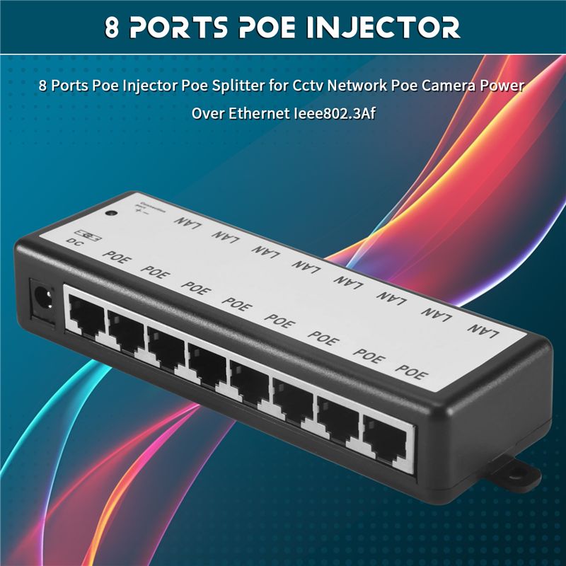 PHILE-8 Ports Poe Injector Poe - Power Over Ethernet ulasan dan harga