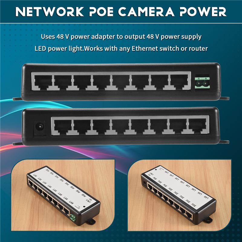 B03B-8 Ports Poe Injector Poe  - Power Over Ethernet ulasan dan harga